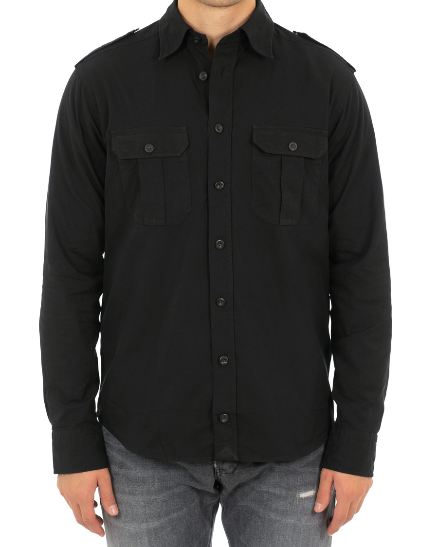 Herre | Jakker | Eton | Slim Fit Twill Overshirt Black