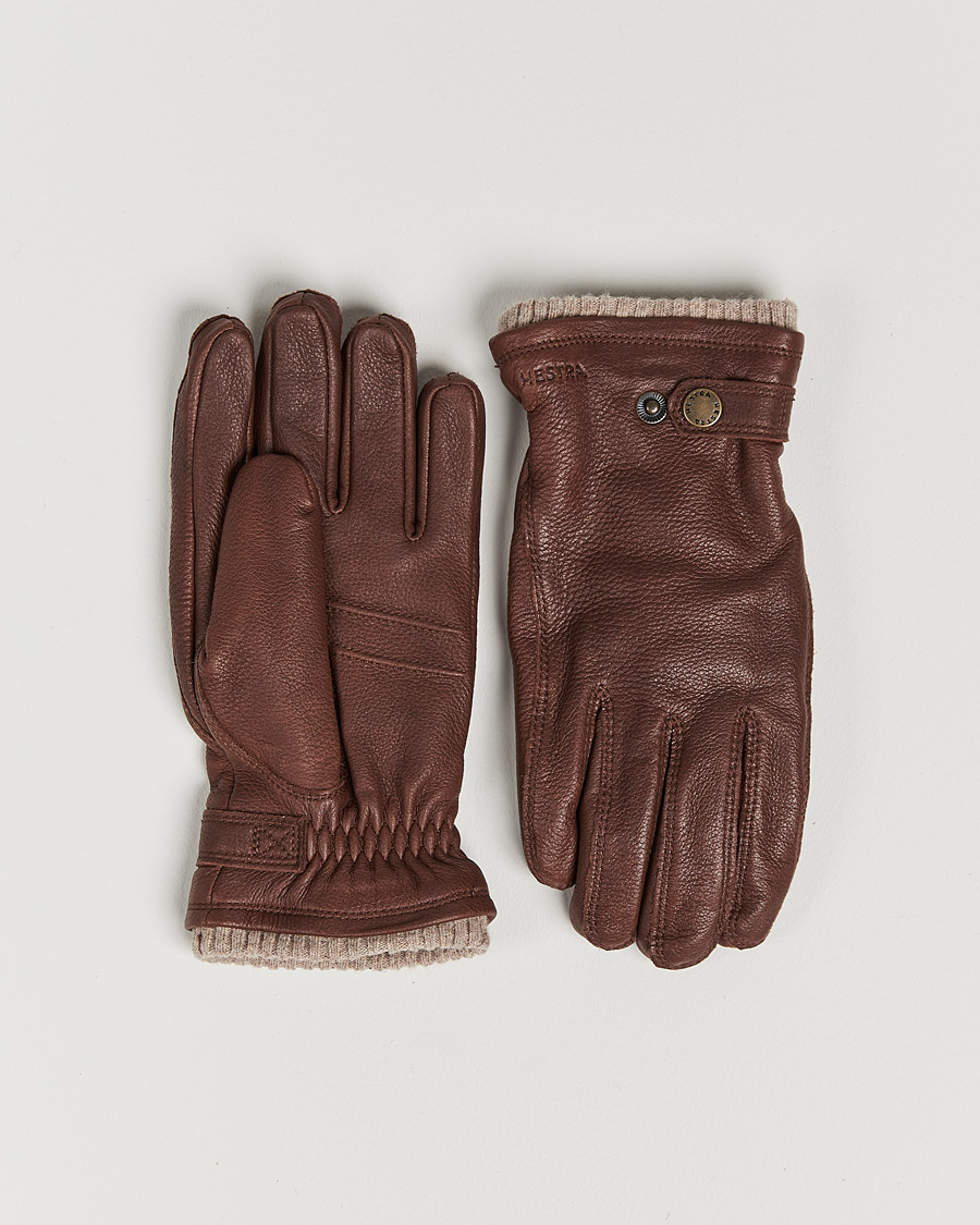Herre | Hansker | Hestra | Utsjö Fleece Lined Buckle Elkskin Glove Chestnut