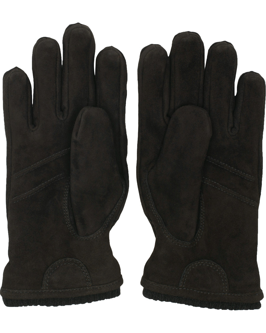 Herre | Hestra Nathan Goat Suede Prima Loft Glove Black | Hestra | Nathan Goat Suede Prima Loft Glove Black
