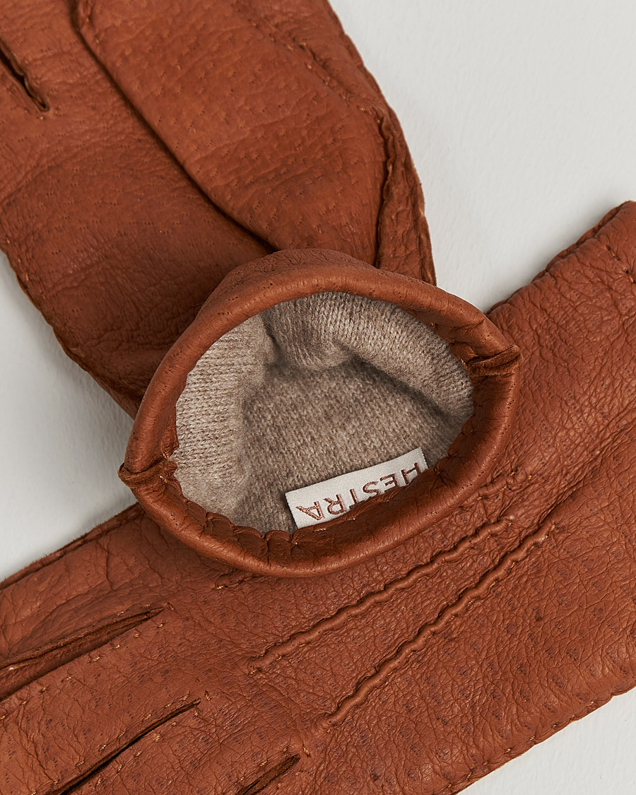 Herre | Hansker | Hestra | Peccary Handsewn Cashmere Glove Cork