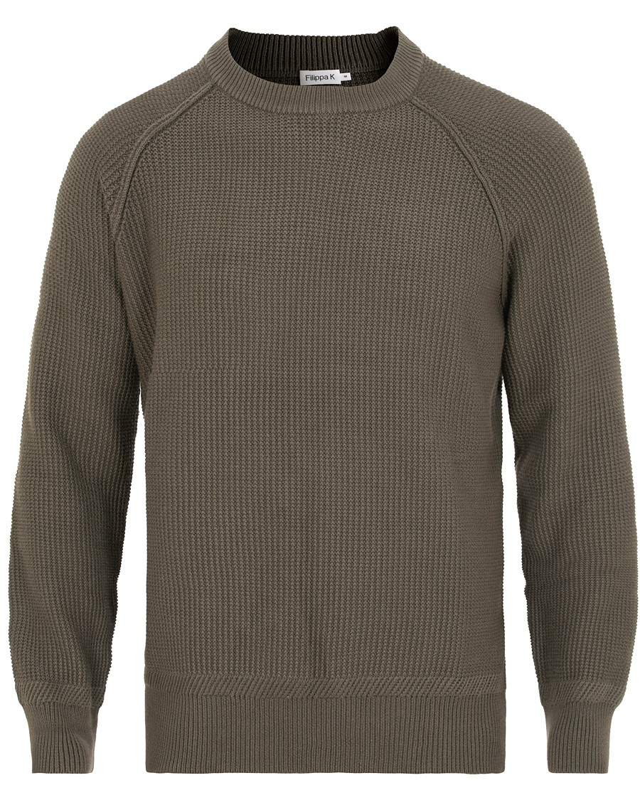 Herre | Gensere | Filippa K | Cotton Texture R Neck Sweater Beluga