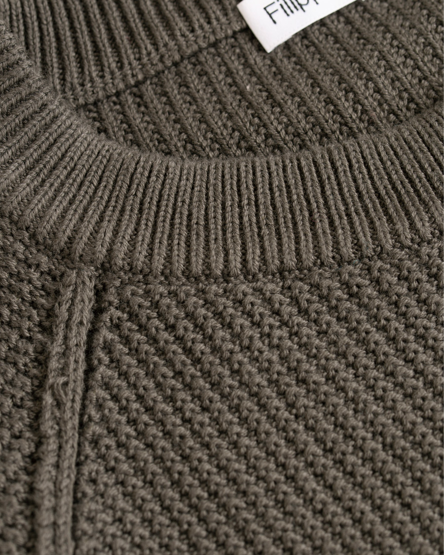 Herre | Gensere | Filippa K | Cotton Texture R Neck Sweater Beluga