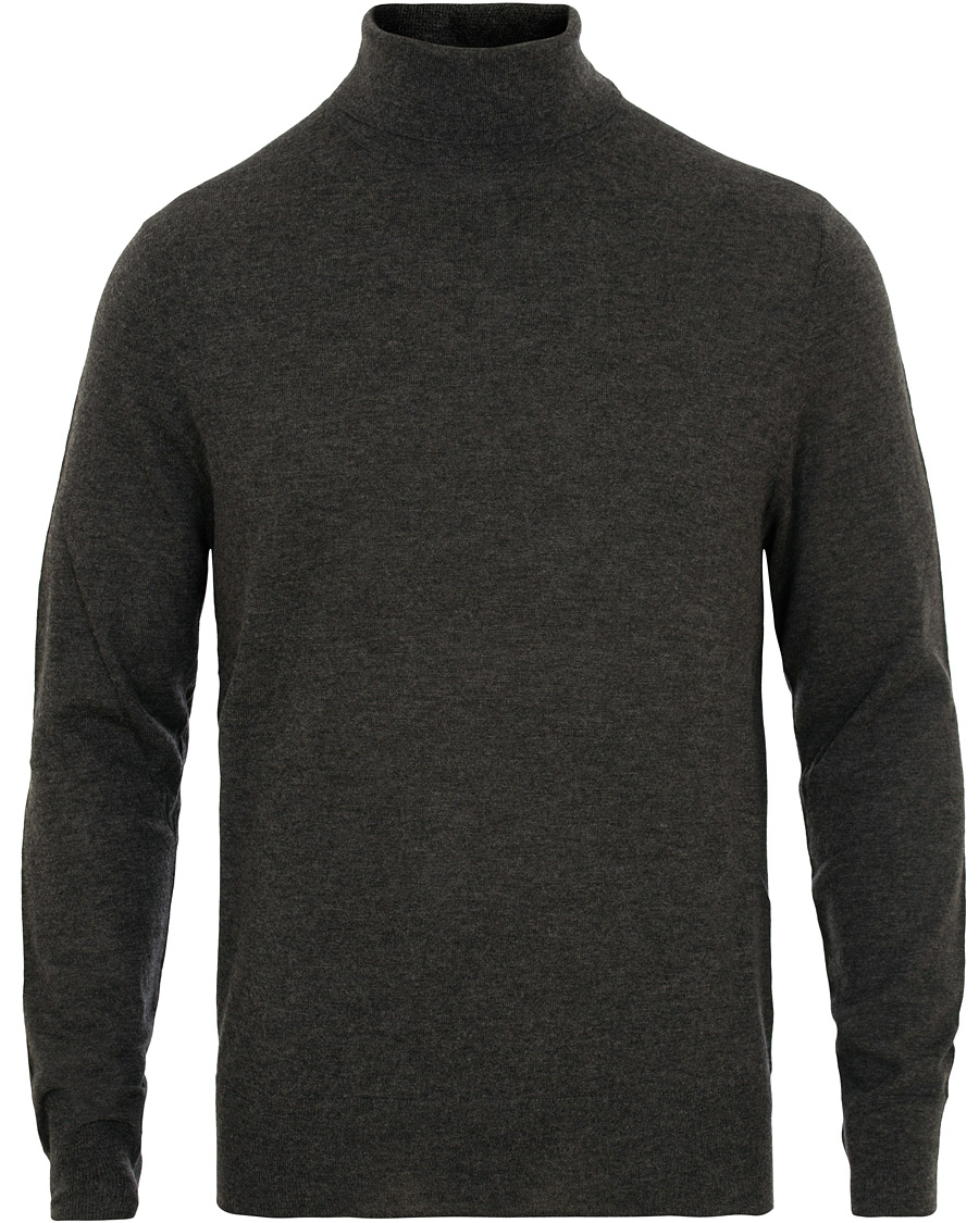 Herre | Gensere | Filippa K | Wool/Silk Rollneck Dark Grey Melange