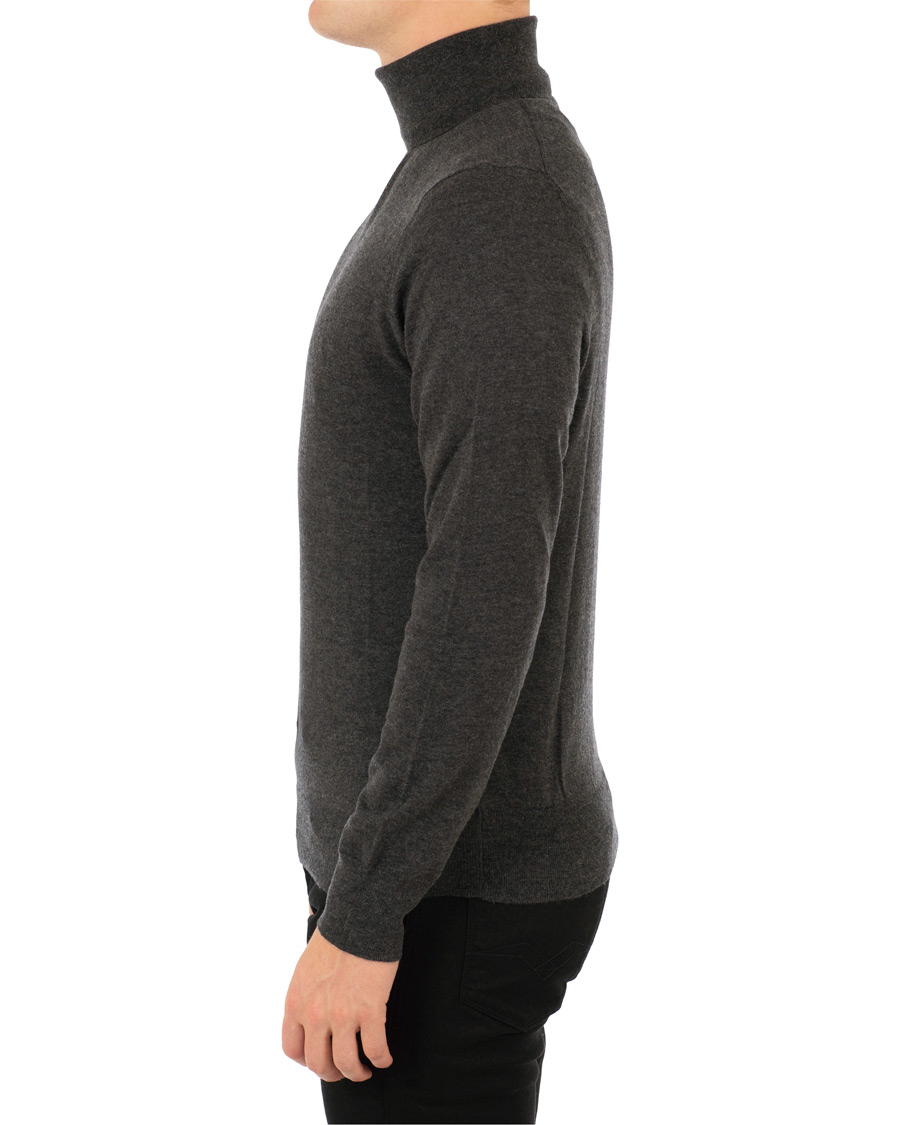 Herre | Gensere | Filippa K | Wool/Silk Rollneck Dark Grey Melange