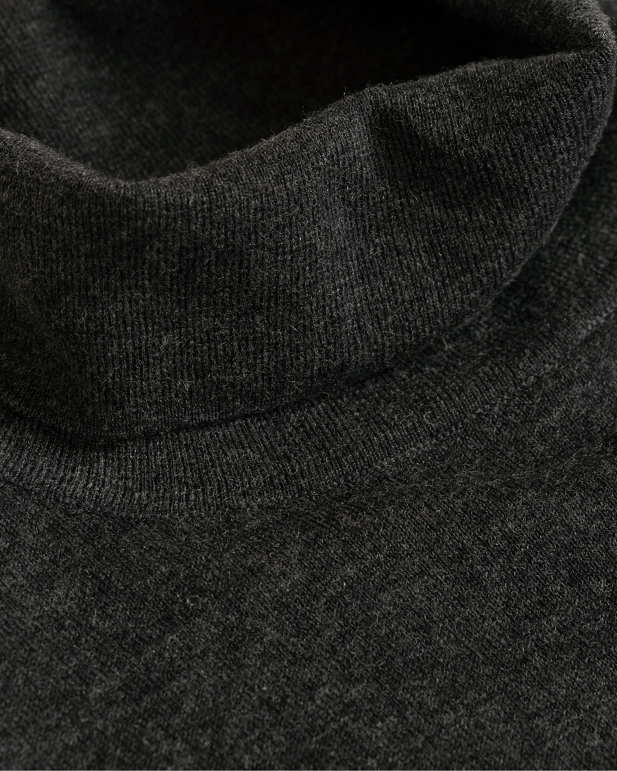 Herre | Gensere | Filippa K | Wool/Silk Rollneck Dark Grey Melange