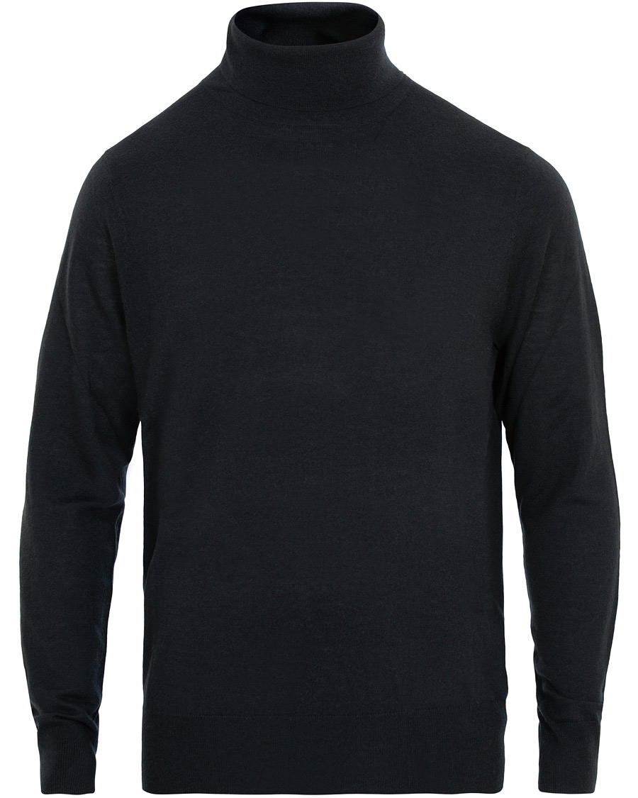 Herre | Gensere | Filippa K | Wool/Silk Rollneck Dark Navy