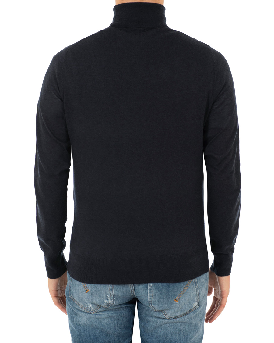 Herre | Gensere | Filippa K | Wool/Silk Rollneck Dark Navy