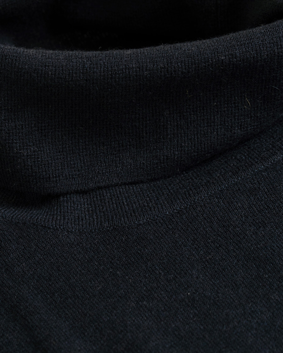 Herre | Gensere | Filippa K | Wool/Silk Rollneck Dark Navy