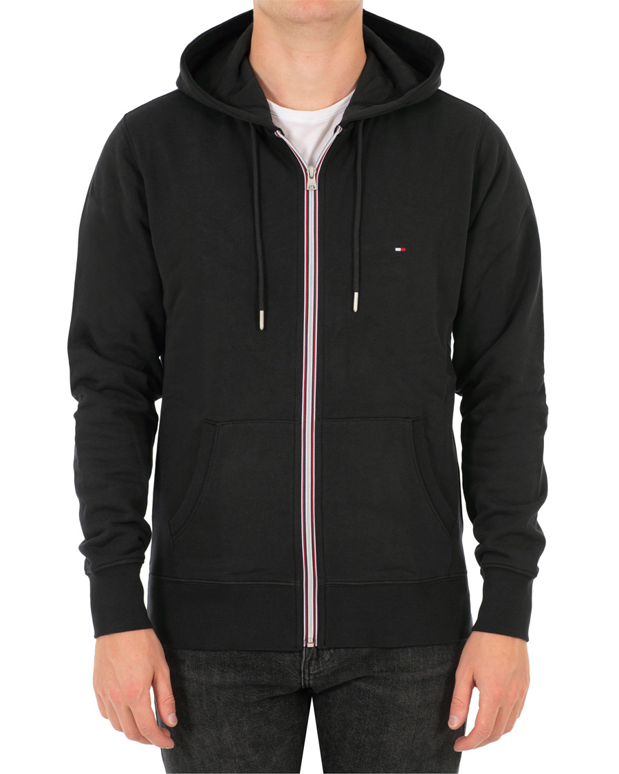 Tommy Hilfiger Full Zip Hoodie Jet Black hos CareOfCarl.no