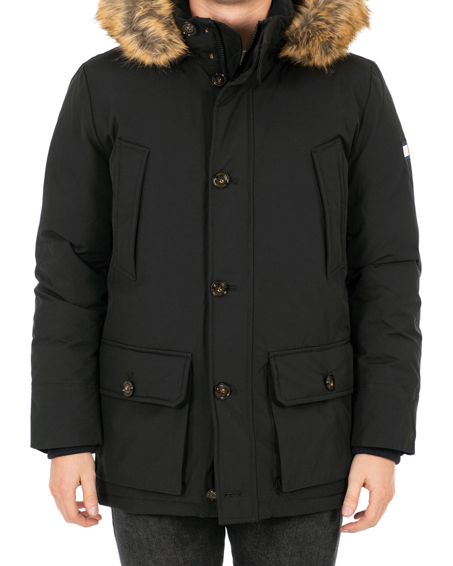 tommy hilfiger hampton down parka jet black