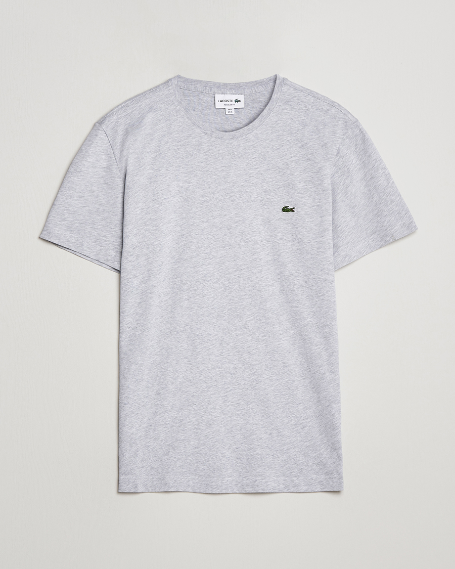 Herre | T-Shirts | Lacoste | Crew Neck T-Shirt Silver Chine