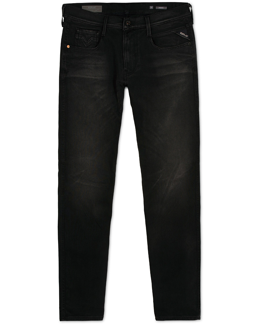 Herre | Jeans | Replay | M914 Anbass Hyperflex + Jeans Black
