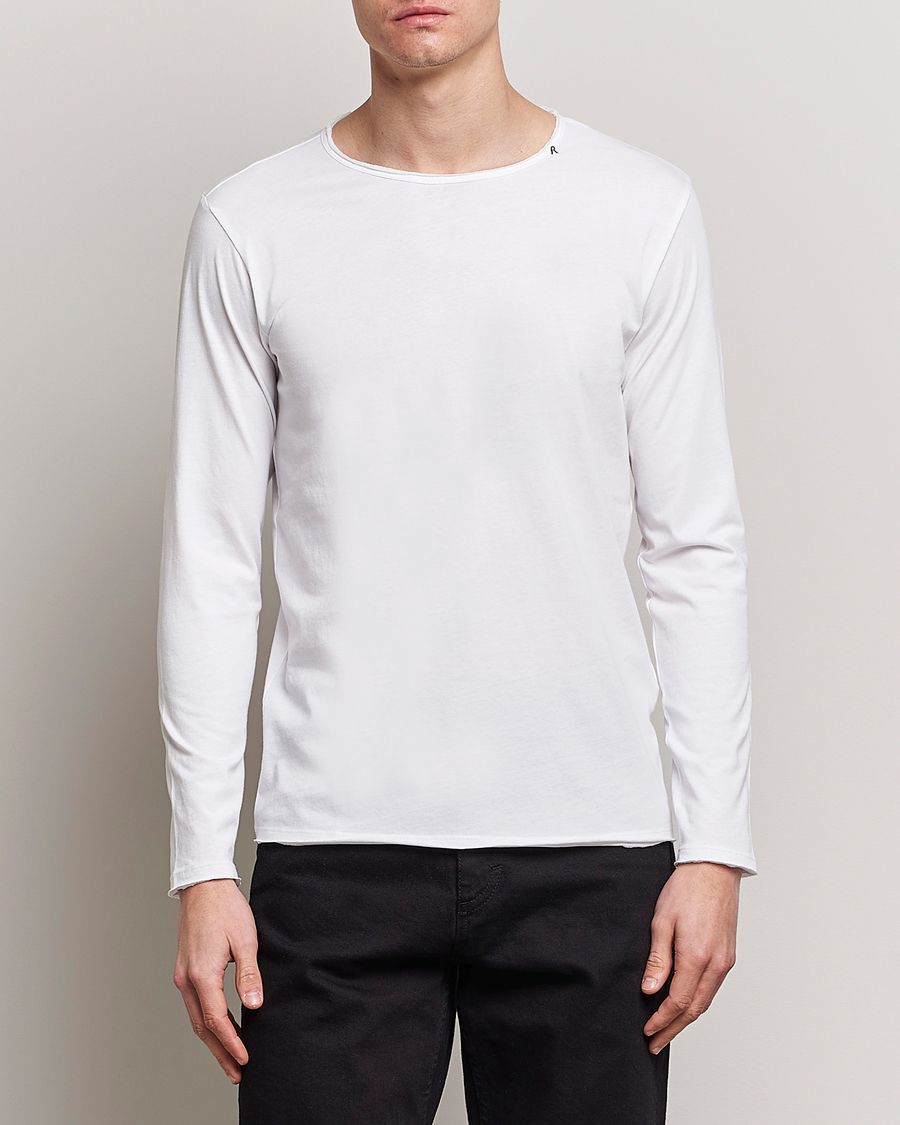 Herre | Langermede t-shirts | Replay | Crew Neck Long Sleeve Tee White