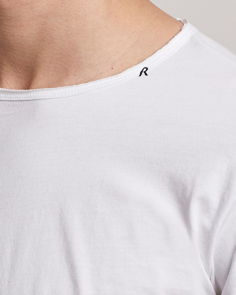Herre | T-Shirts | Replay | Crew Neck Long Sleeve Tee White