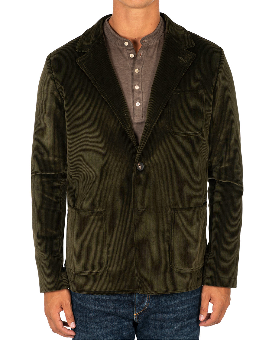 Herre | Dressjakker | Massimo Alba | Baglietto Corduroy Work Jacket Moss Green