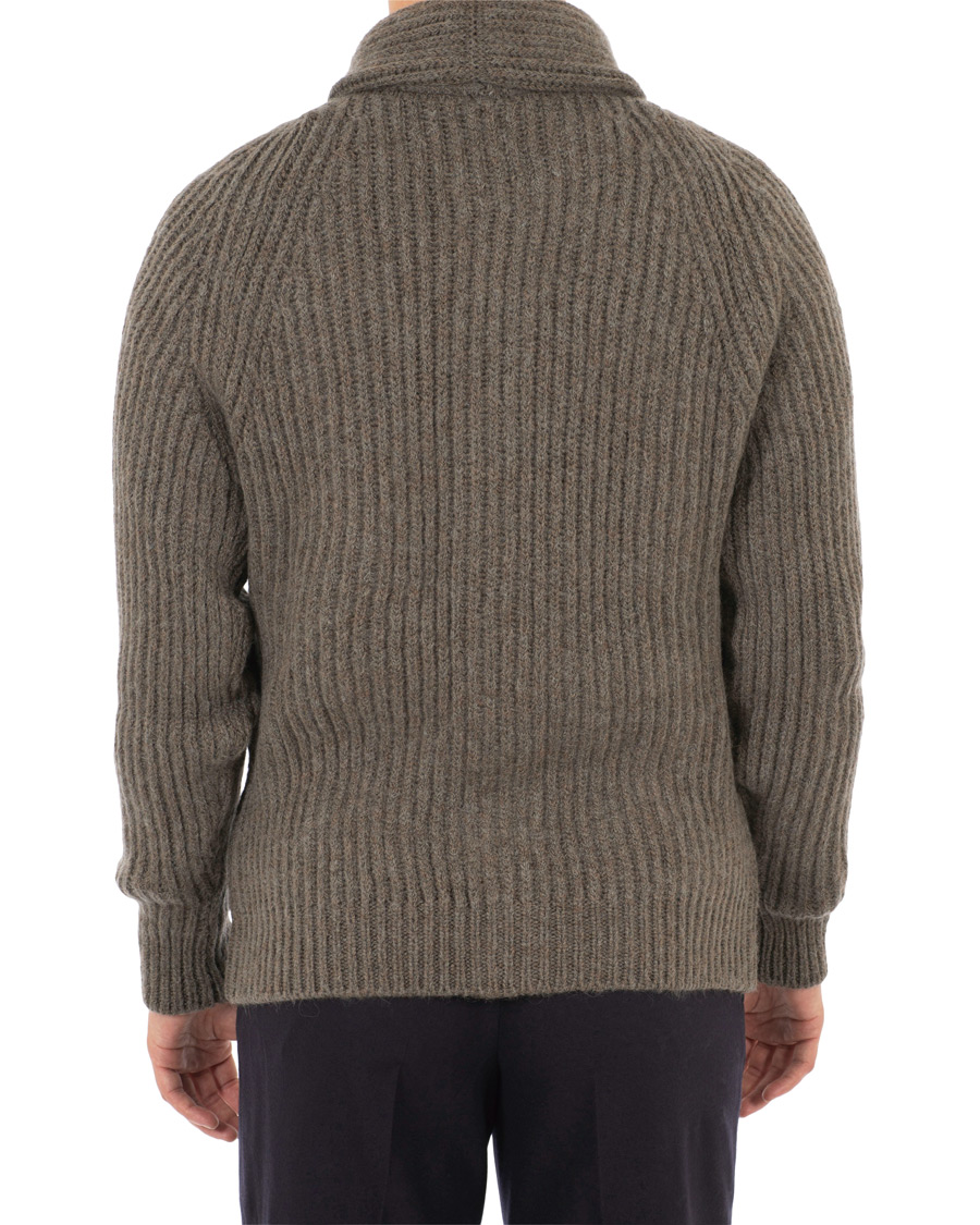 Herre | Gensere | Massimo Alba | Josh Wool/Alpaca Shawl Cardigan Stone Melange