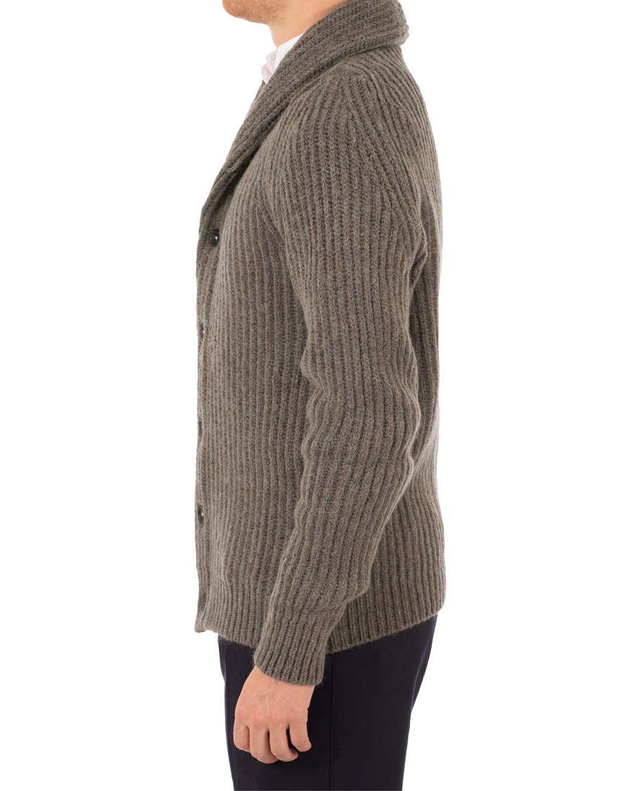 Herre | Gensere | Massimo Alba | Josh Wool/Alpaca Shawl Cardigan Stone Melange