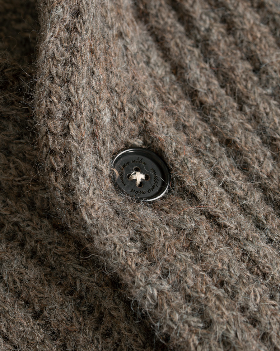 Herre | Gensere | Massimo Alba | Josh Wool/Alpaca Shawl Cardigan Stone Melange
