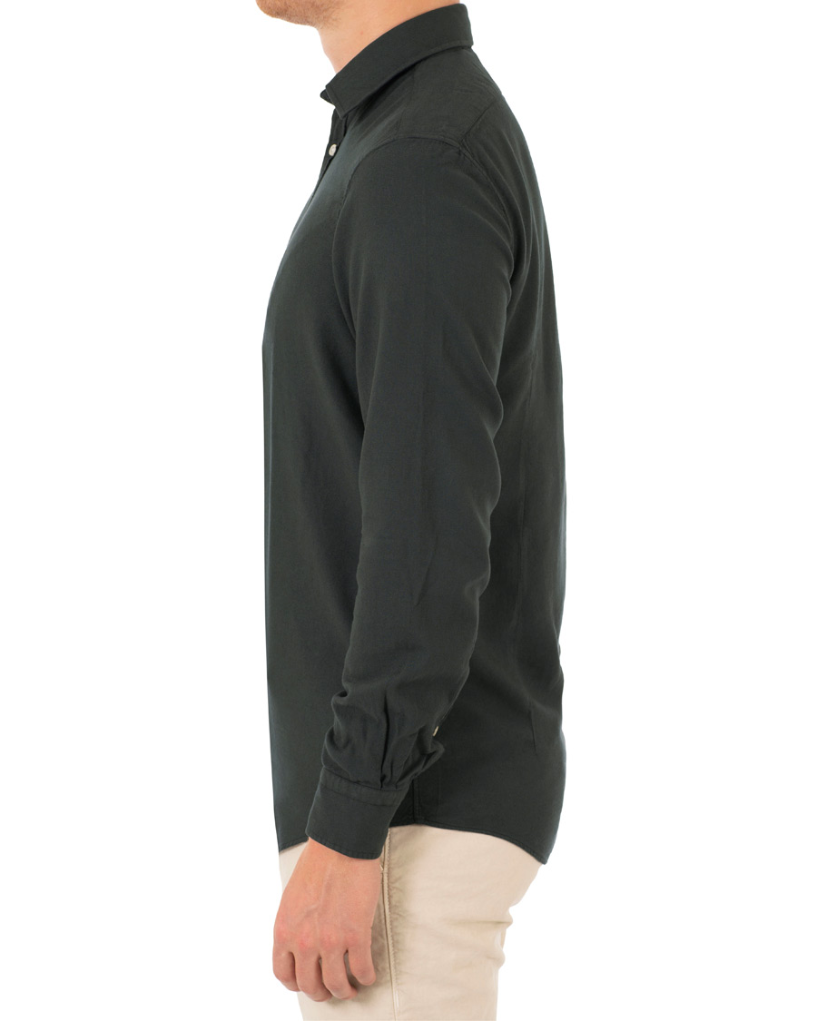 Herre | Skjorter | Massimo Alba | Genova Slim Fit Light Flannel Shirt Bottle Green