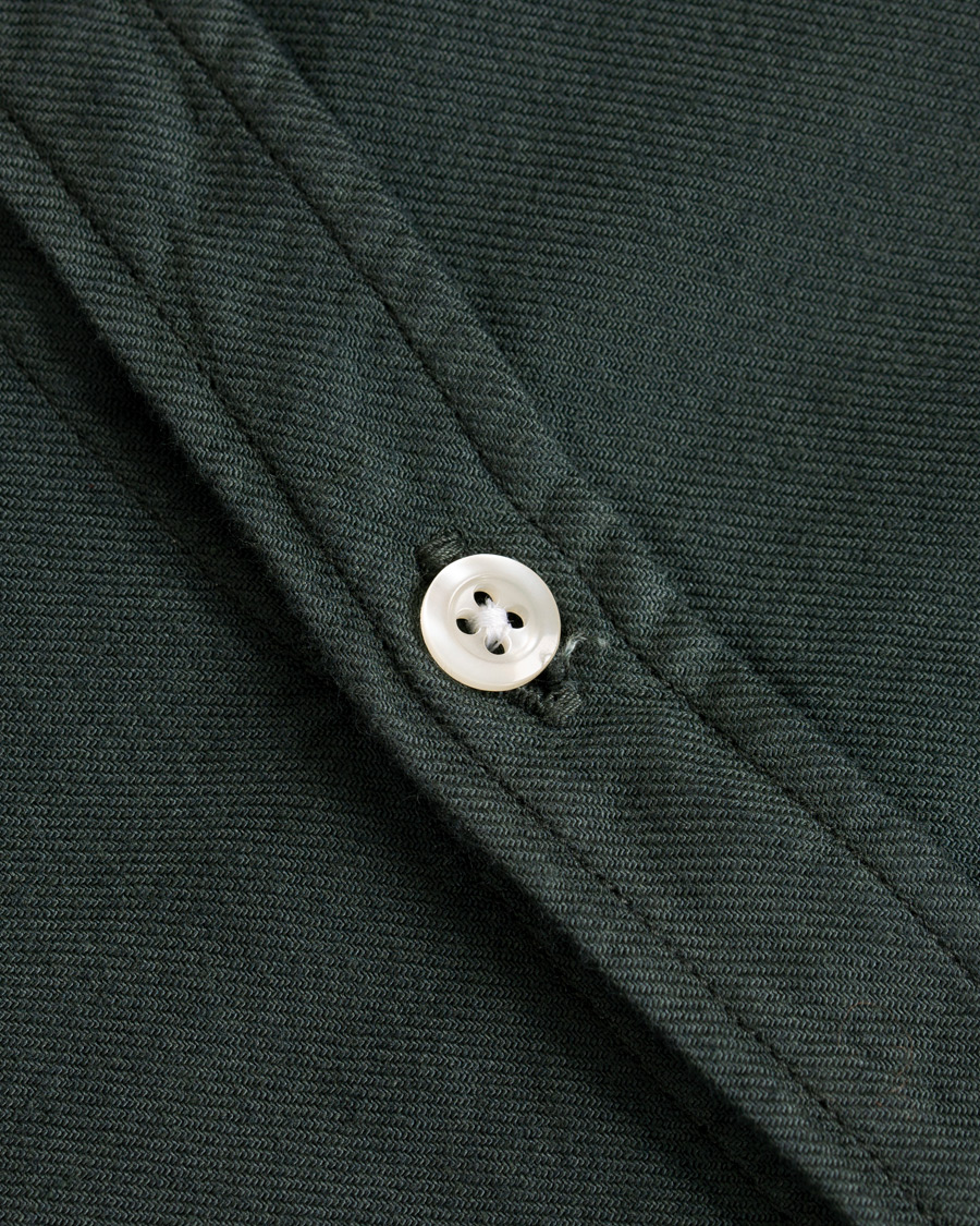 Herre | Skjorter | Massimo Alba | Genova Slim Fit Light Flannel Shirt Bottle Green