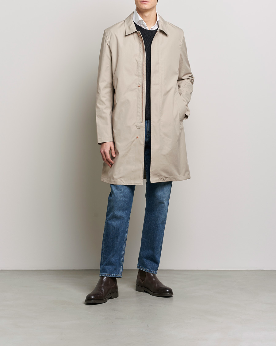Herre | Jakker | Private White V.C. | Unlined Cotton Ventile Mac Coat 3.0 Stone