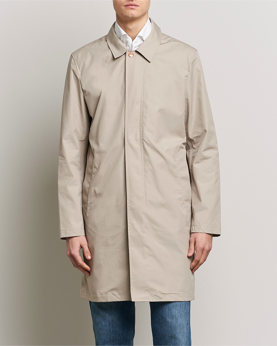 Herre | Jakker | Private White V.C. | Unlined Cotton Ventile Mac Coat 3.0 Stone