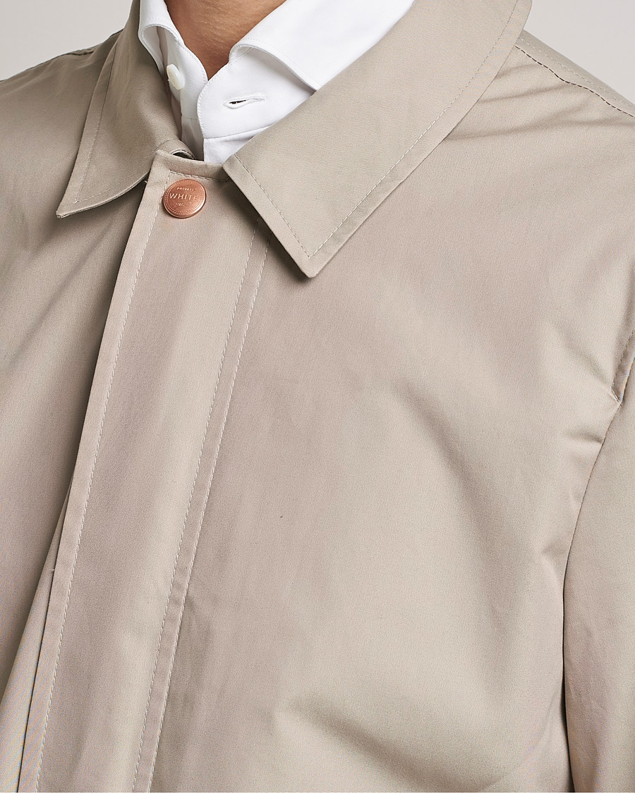Herre | Jakker | Private White V.C. | Unlined Cotton Ventile Mac Coat 3.0 Stone