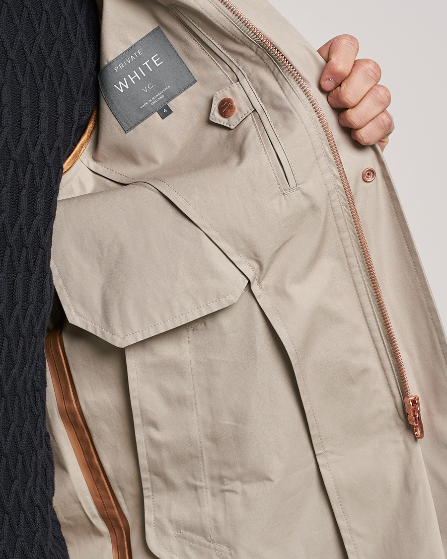 Herre | Jakker | Private White V.C. | Unlined Cotton Ventile Mac Coat 3.0 Stone