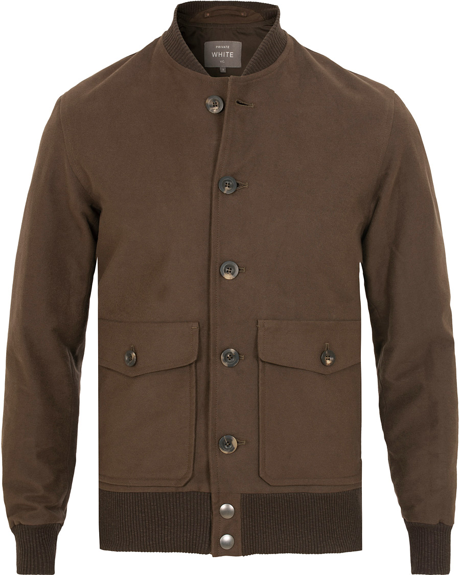 Herre | Jakker | Private White V.C. | Moleskin Bomber Jacket Brown