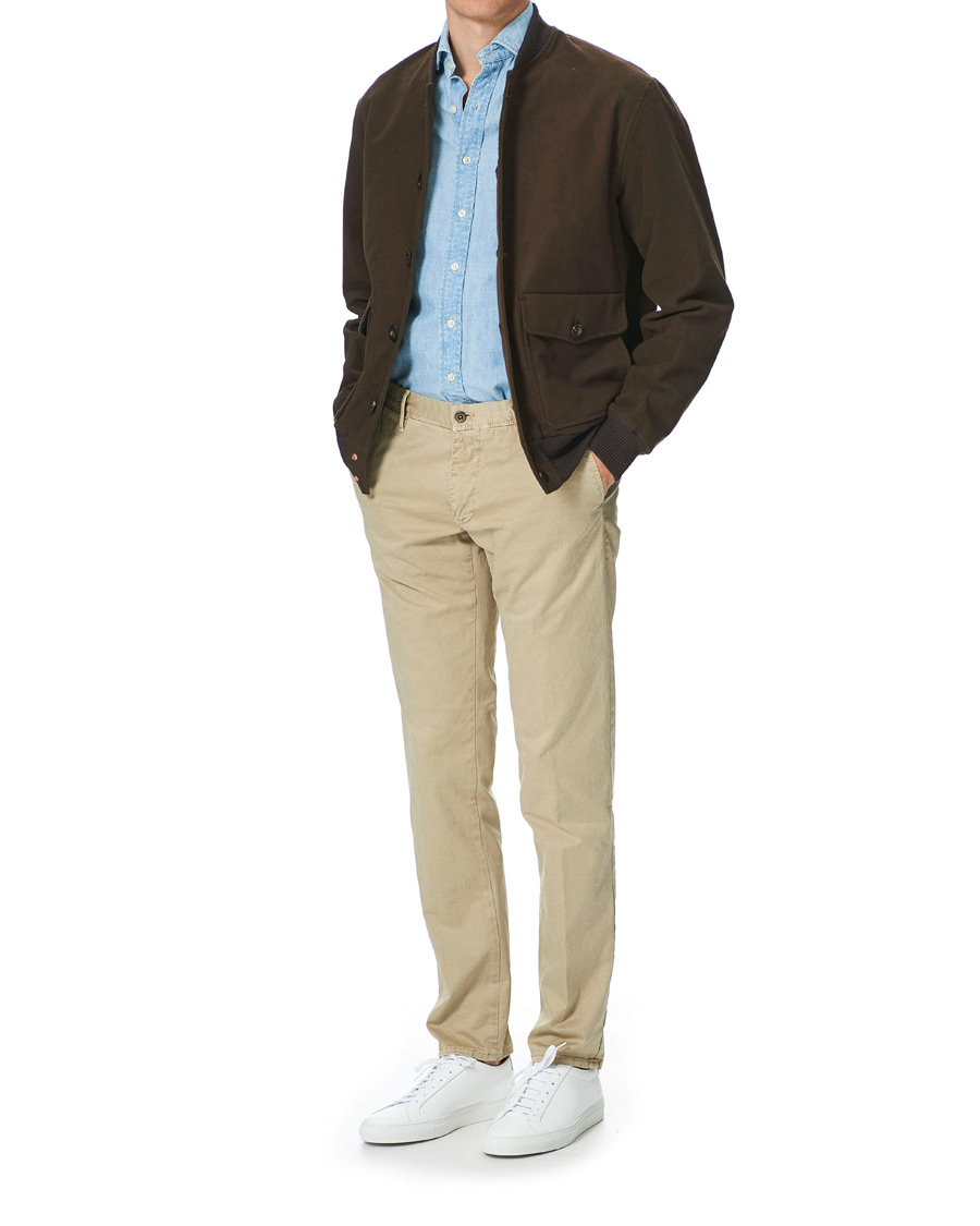 Herre | Jakker | Private White V.C. | Moleskin Bomber Jacket Brown