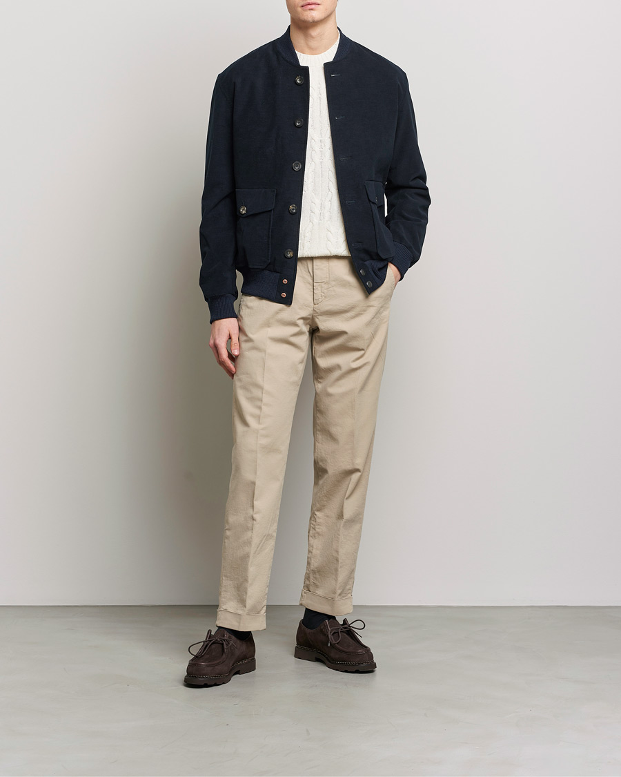 Herre | Jakker | Private White V.C. | Moleskin Bomber Jacket Midnight
