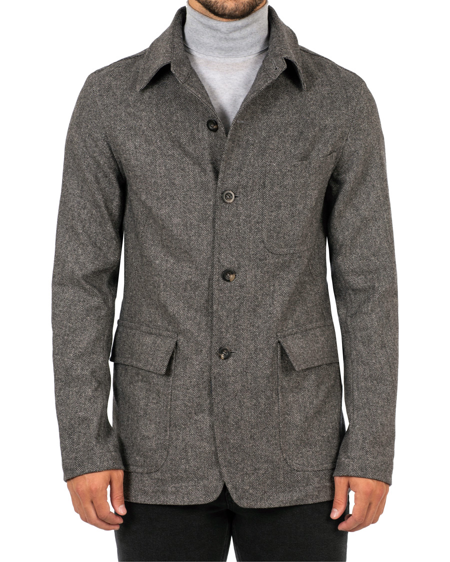 Private White V.C. Wool Shacket Grey
