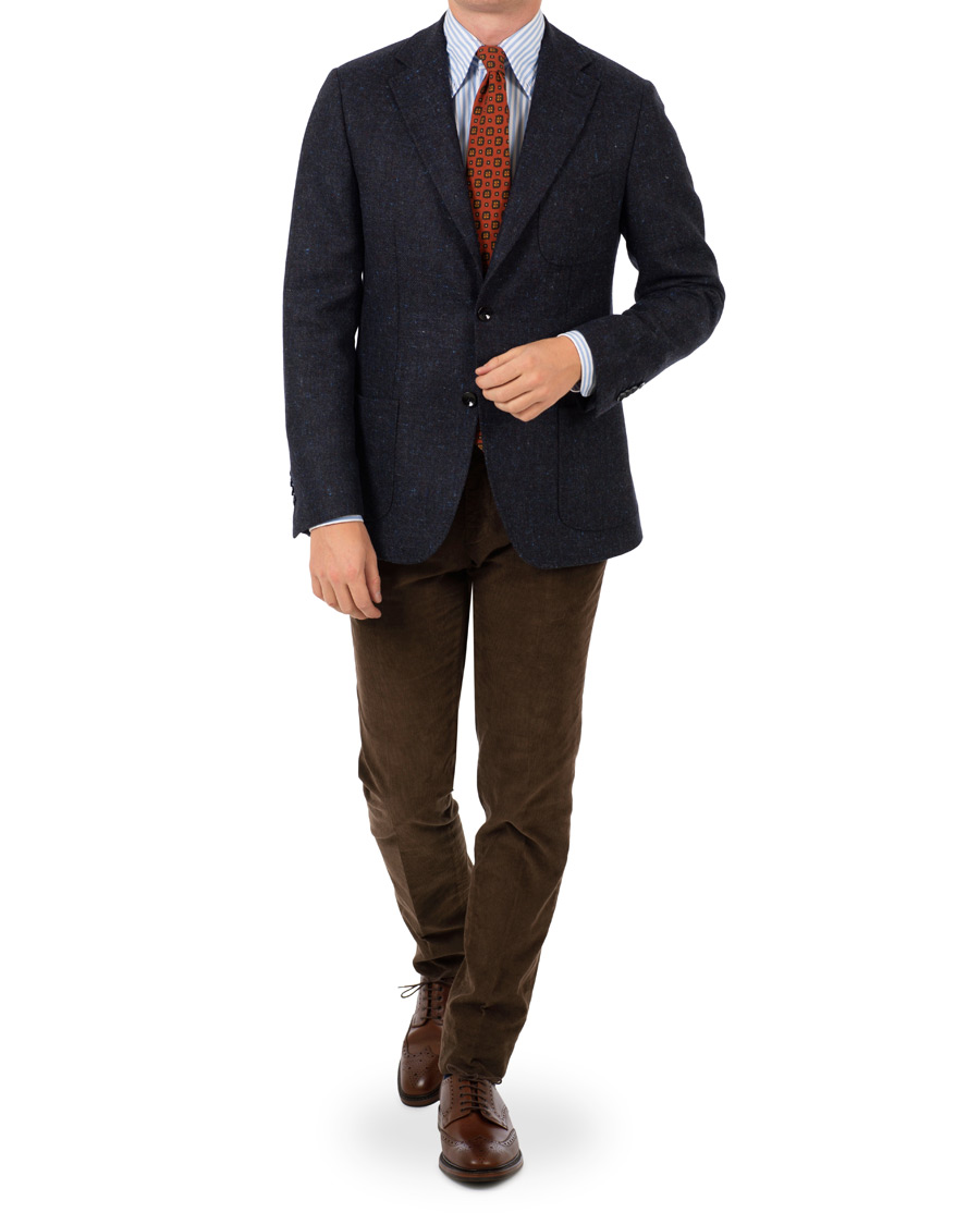 Herre | Dressjakker | Morris Heritage | Mike Twofaced Donegal Blazer Navy