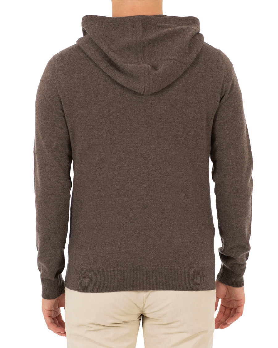 Herre | Gensere | Morris Heritage | Knitted Hoddie Brown