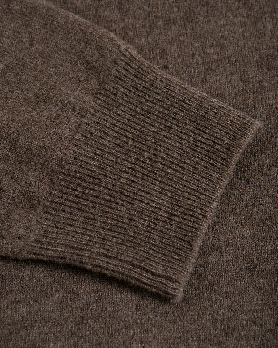 Herre | Gensere | Morris Heritage | Knitted Hoddie Brown