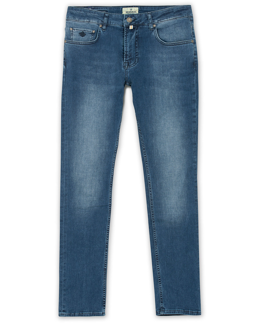 Herre | Jeans | Morris | Steve Satin Stretch Jeans Blue