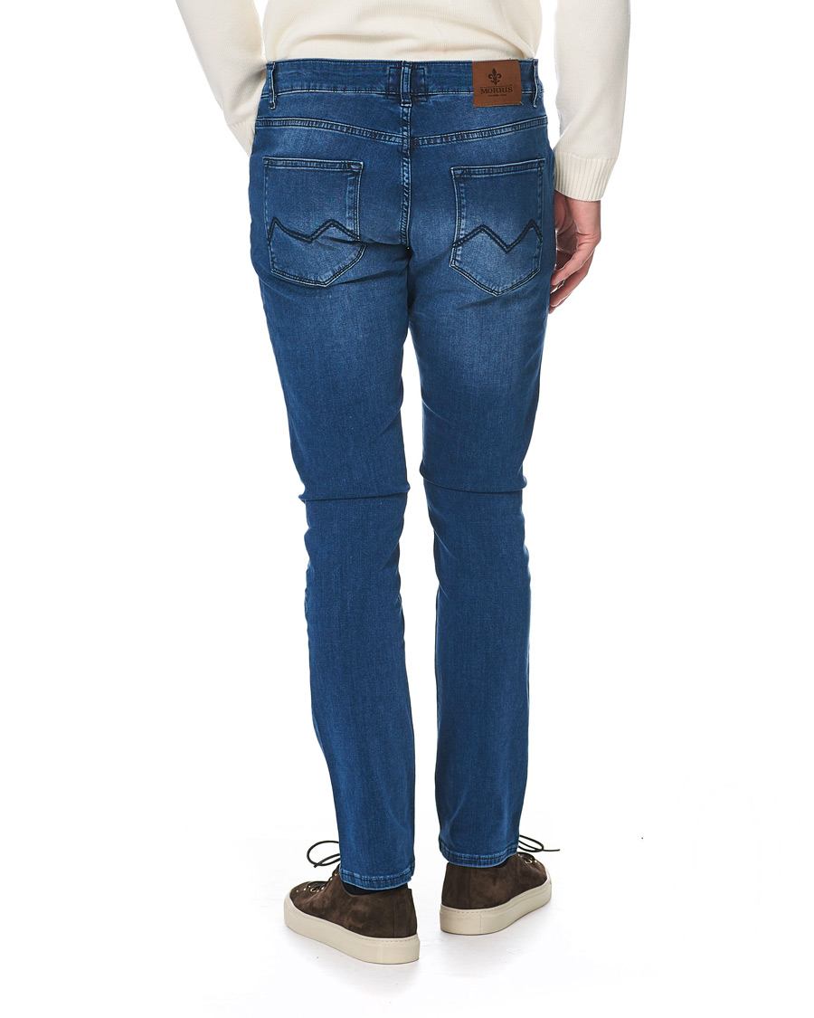 Herre | Jeans | Morris | Steve Satin Stretch Jeans Blue