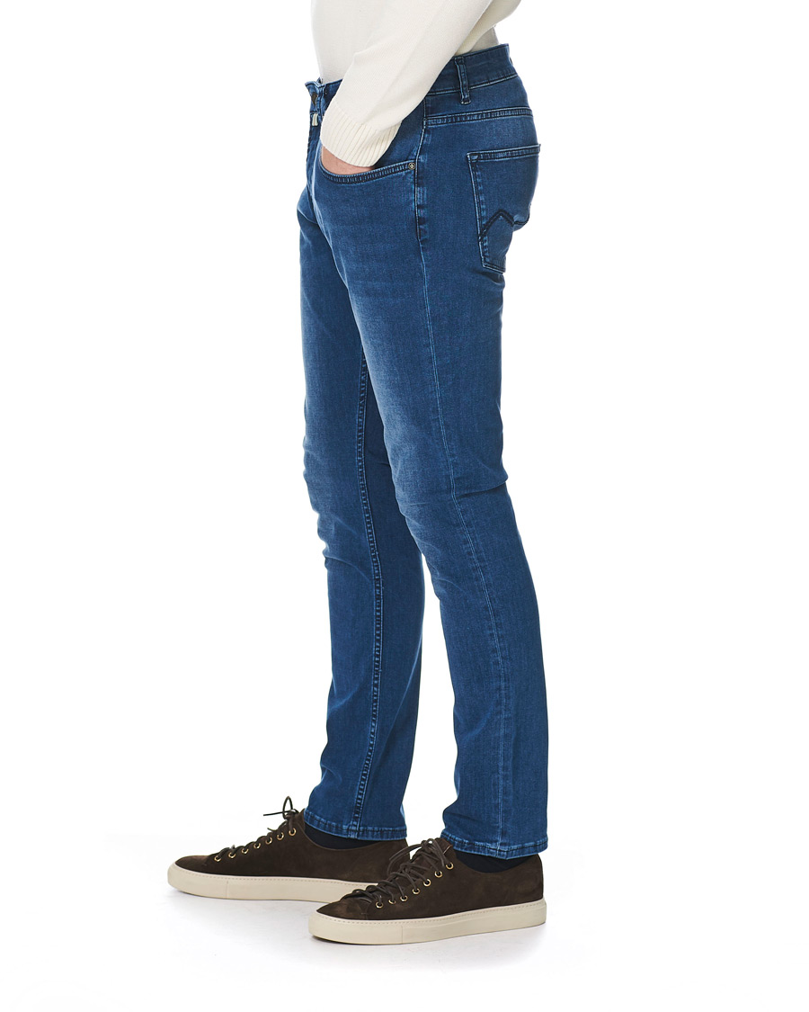 Herre | Jeans | Morris | Steve Satin Stretch Jeans Blue