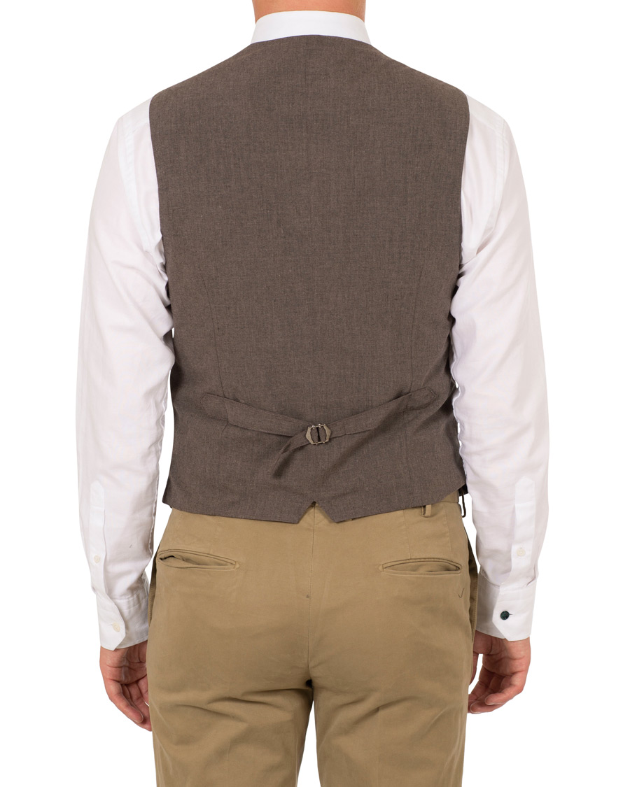 Herre | Dressjakker | Morris | Harris Tweed Waistcoat Brown