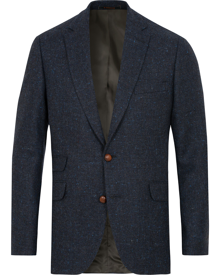 Herre | Dressjakker | Morris | Harris Tweed Donegal Blazer Navy