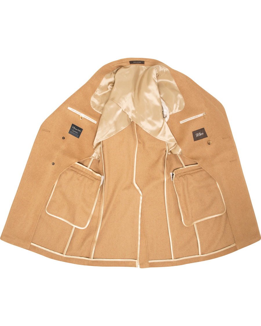 Herre | Jakker | Oscar Jacobson | Saul Delux Double Breasted Camelhair Coat Camel