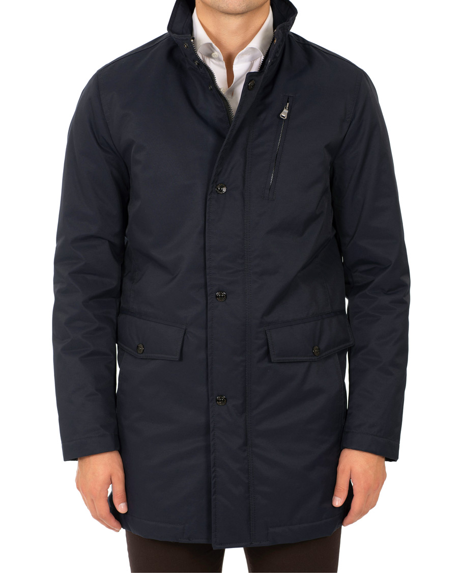 Herre | Jakker | Oscar Jacobson | Danton Water Repellent Coat Navy