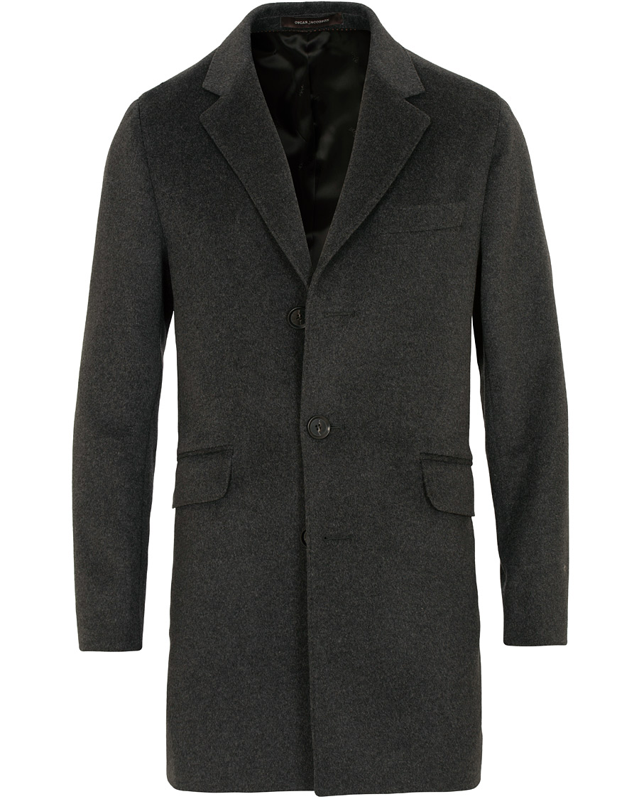 Herre | Jakker | Oscar Jacobson | Saks Wool/Cashmere Coat Grey