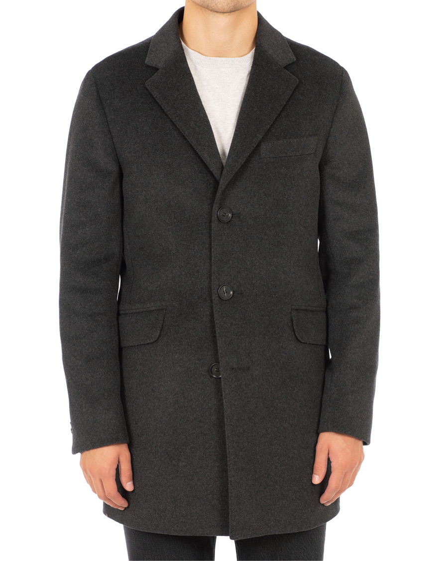 Herre | Jakker | Oscar Jacobson | Saks Wool/Cashmere Coat Grey