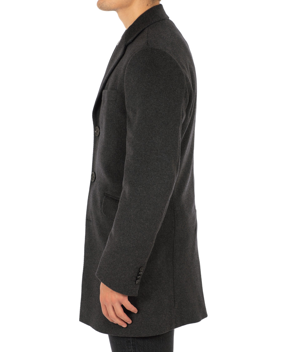 Herre | Jakker | Oscar Jacobson | Saks Wool/Cashmere Coat Grey