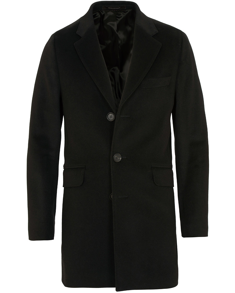 Herre | Jakker | Oscar Jacobson | Saks Wool/Cashmere Coat Black