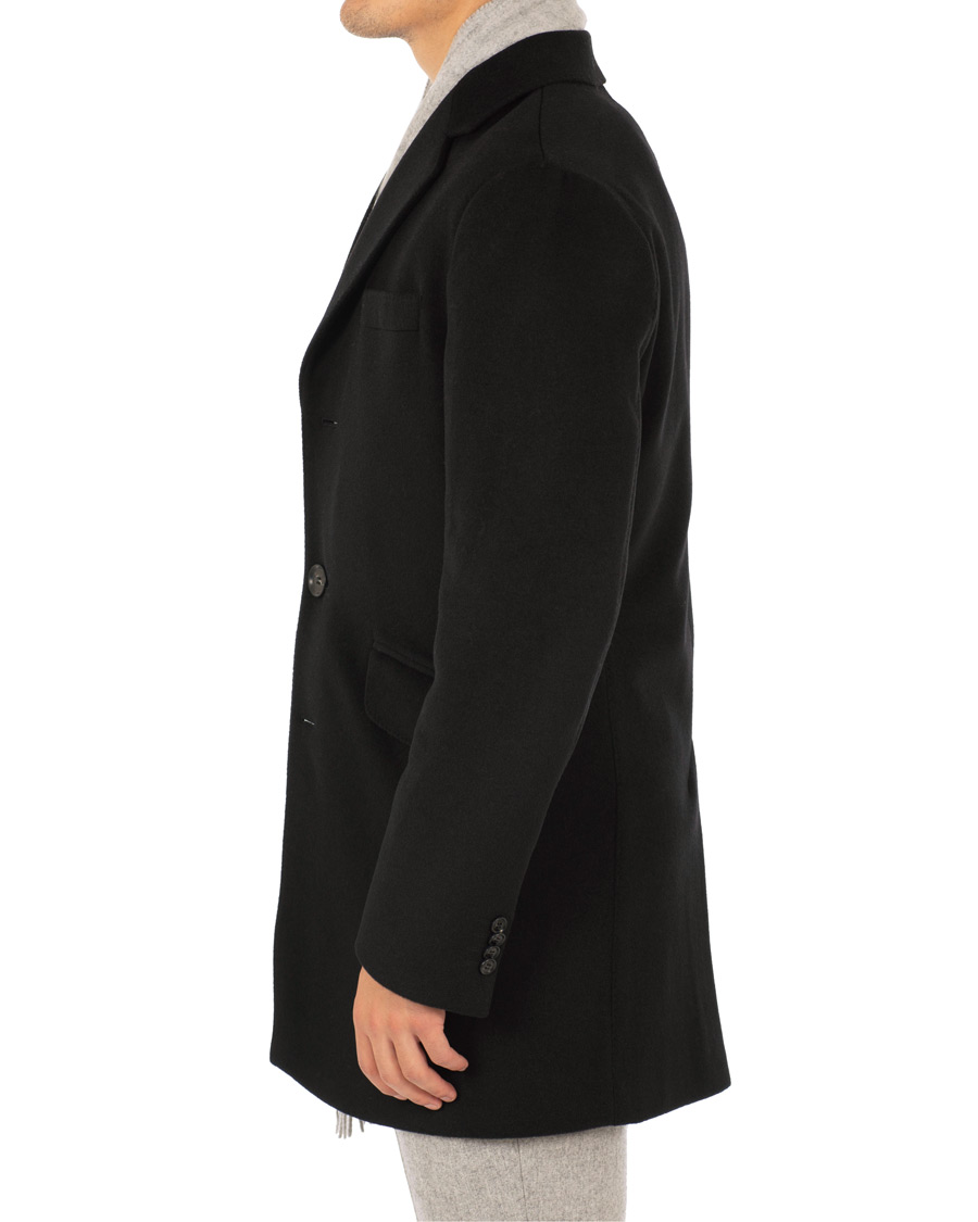 Herre | Jakker | Oscar Jacobson | Saks Wool/Cashmere Coat Black