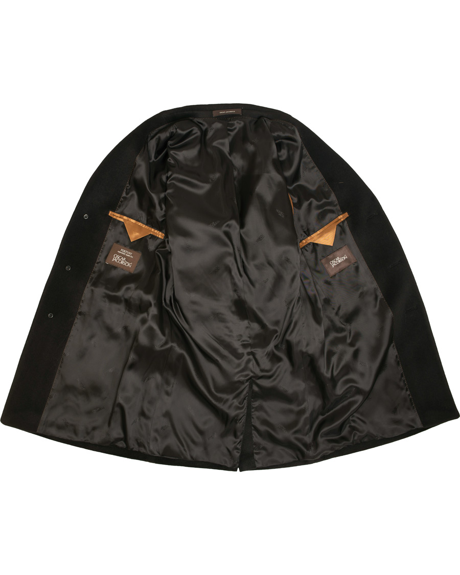 Herre | Jakker | Oscar Jacobson | Saks Wool/Cashmere Coat Black