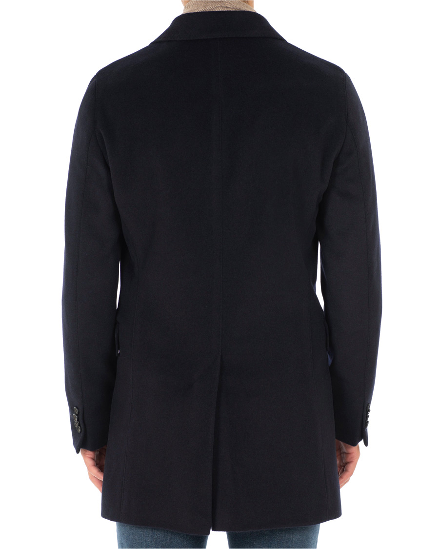 Herre | Jakker | Oscar Jacobson | Saks Wool/Cashmere Coat Navy