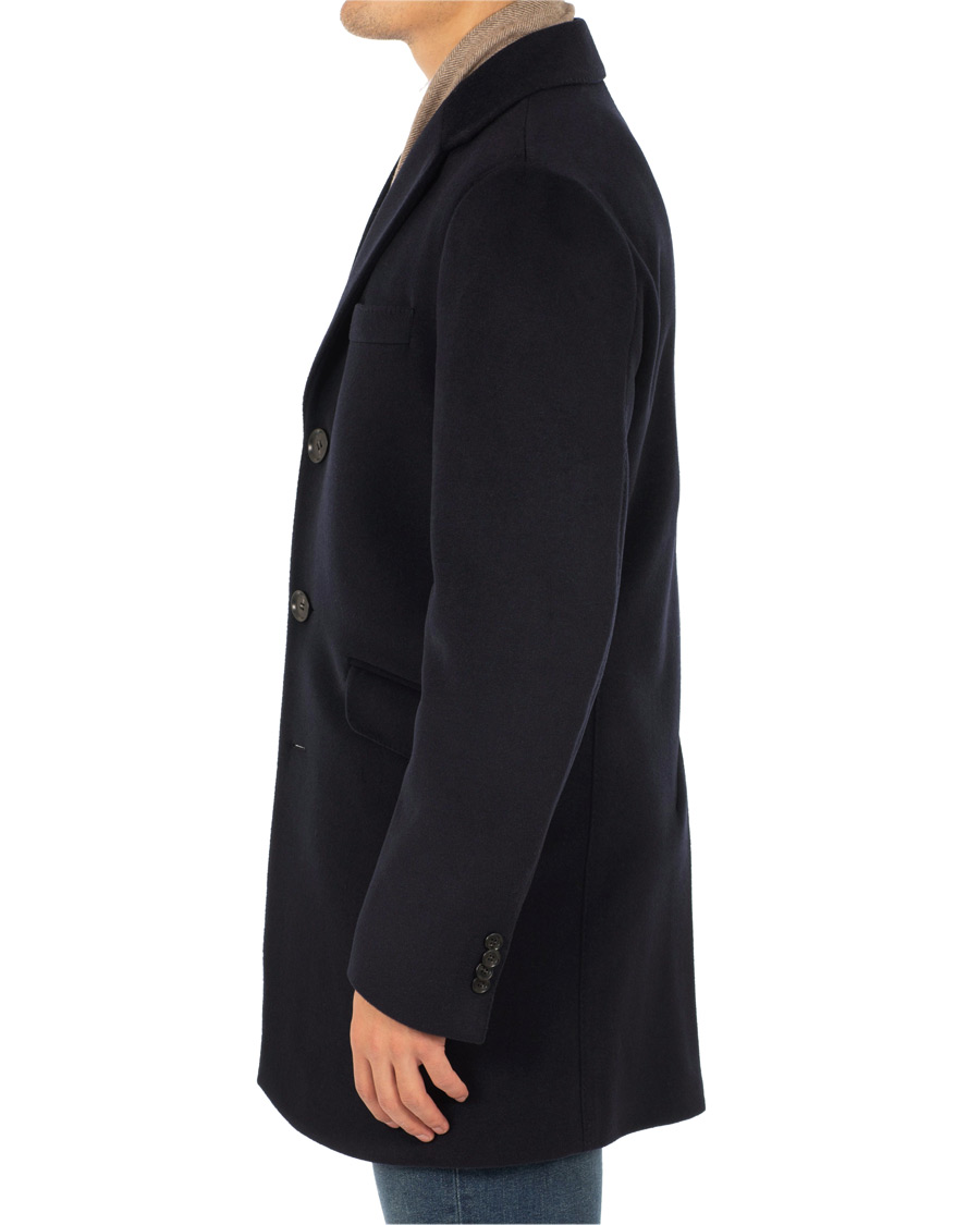 Herre | Jakker | Oscar Jacobson | Saks Wool/Cashmere Coat Navy